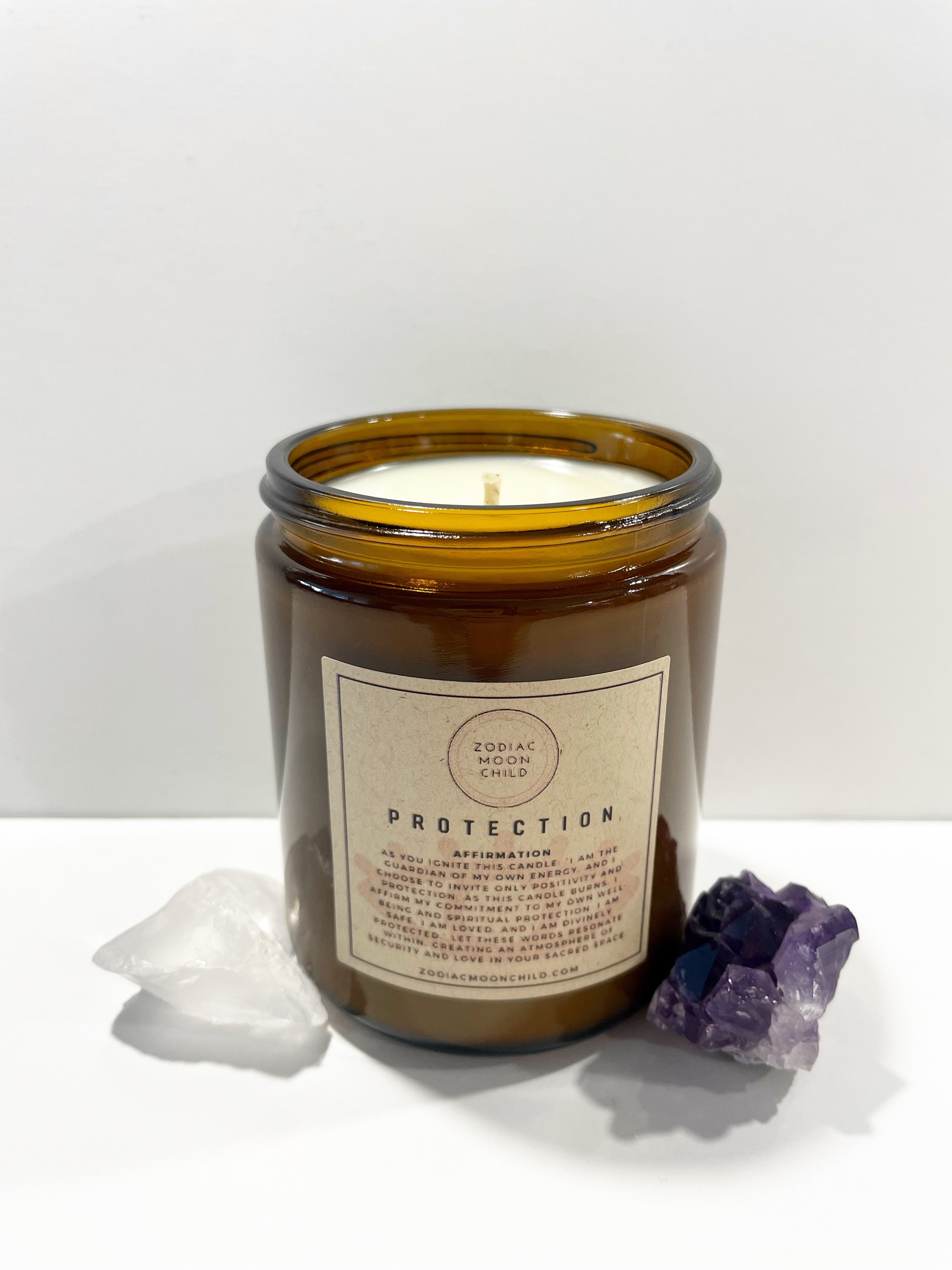 Protect Your Energy with Our Amber Spiritual Soy Candle - Embrace Positivity & Elevate Your Sacred Zen Space - 100% Natural Soy Wax, Energy