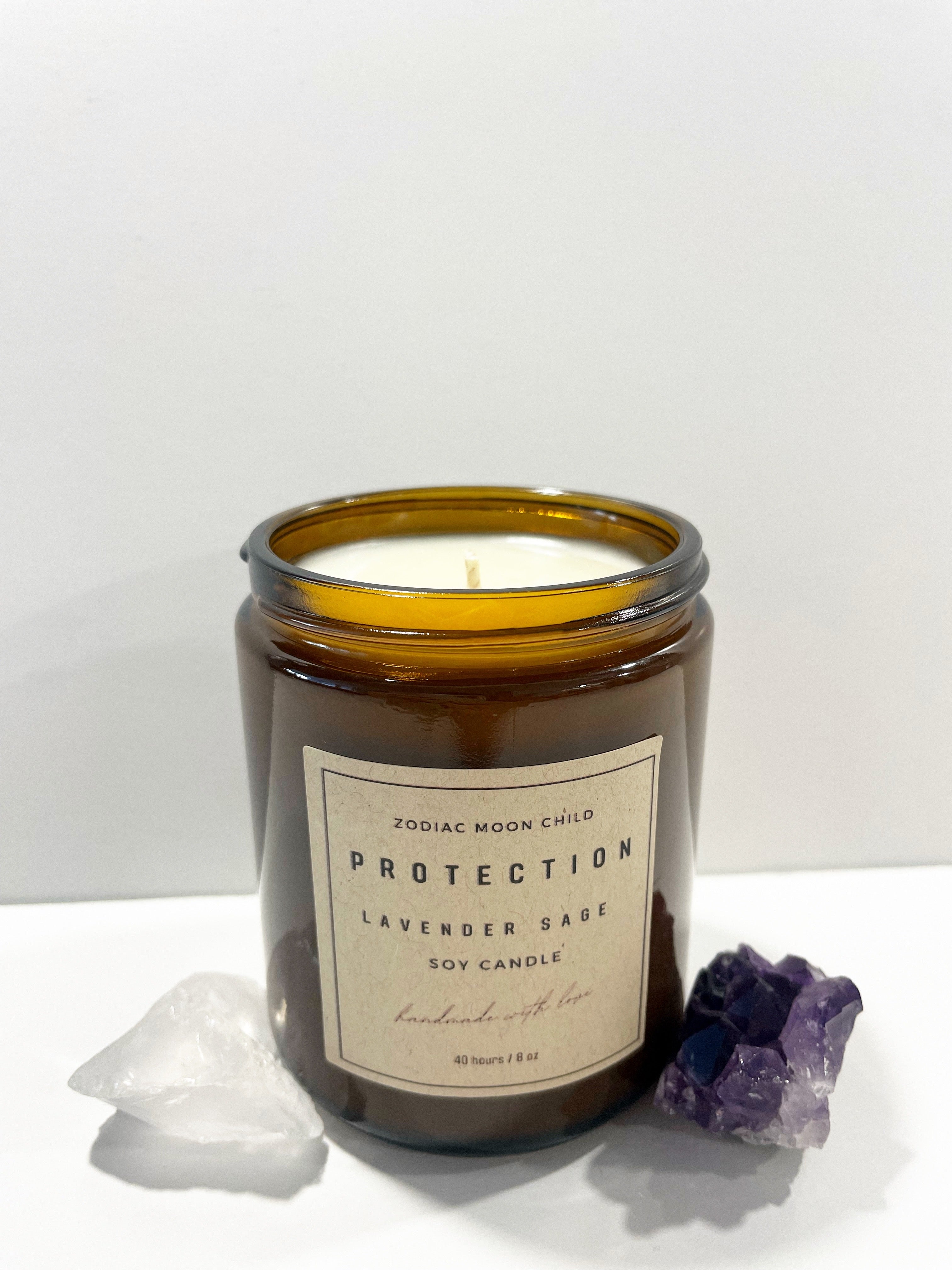 Protect Your Energy with Our Amber Spiritual Soy Candle - Embrace Positivity & Elevate Your Sacred Zen Space - 100% Natural Soy Wax, Energy