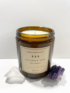Angel Number 666 - Tranquil Amber Spiritual Soy Candle: Enhance Positivity & Elevate Your Sacred Zen Space with 100% Natural Soy Wax, Energy