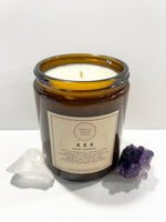 Load image into Gallery viewer, Angel Number 444 - Tranquil Amber Spiritual Soy Candle: Enhance Positivity &amp; Elevate Your Sacred Zen Space with 100% Natural Soy Wax, Energy
