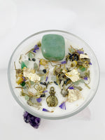 Load image into Gallery viewer, Prosperity &amp; Abundance - White Tea Crystal Candle
