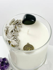 Capricorn – Mint and Eucalyptus Crystal Candle