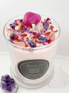 Heart Healer & Love Protection - Pomegranate Cider Crystal Candle