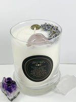 Load image into Gallery viewer, Sagittarius – Lavender Sage Crystal Candle
