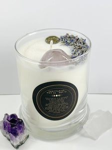Sagittarius – Lavender Sage Crystal Candle
