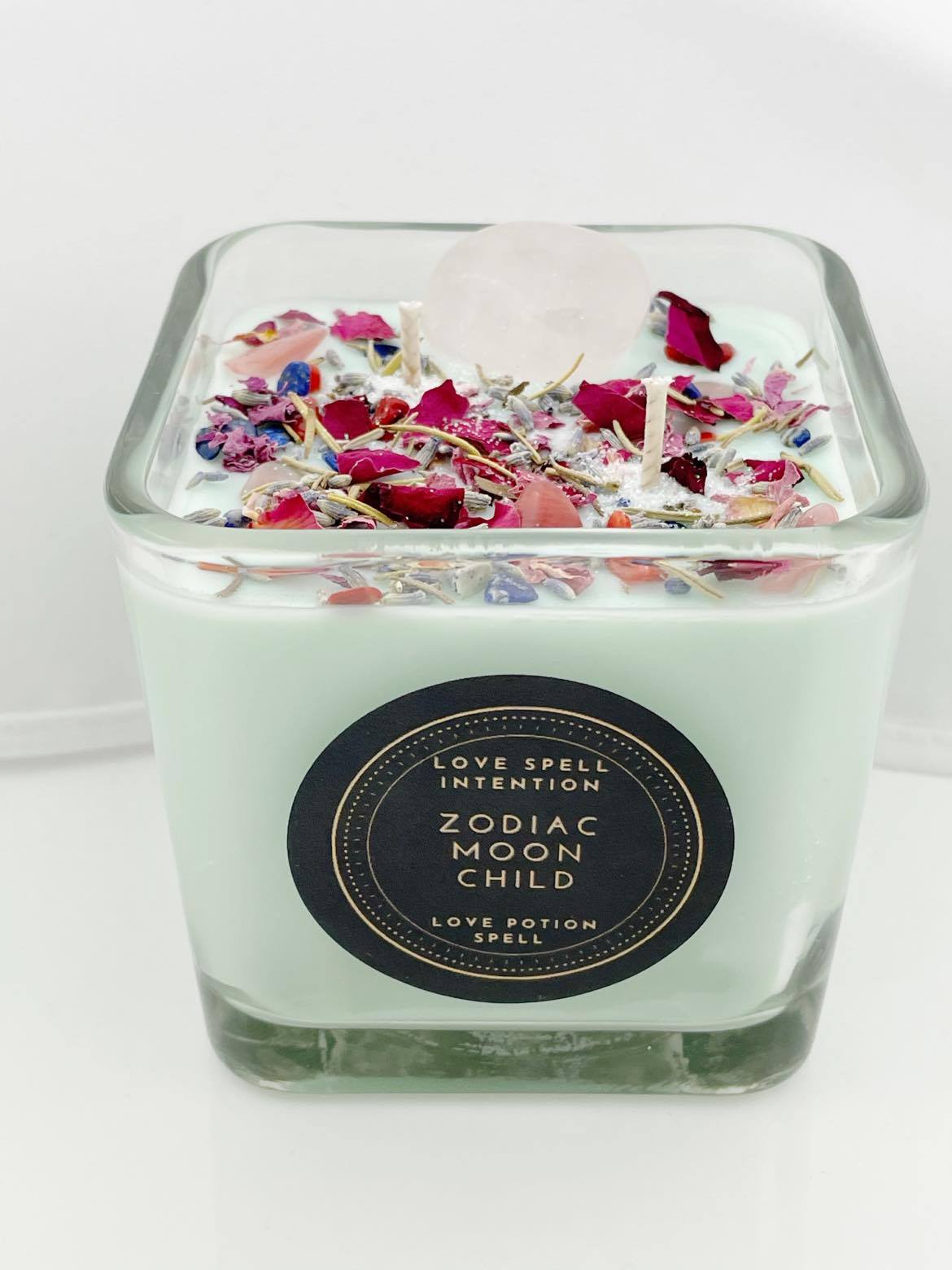 Love Intention Spell Crystal Candle - Love Potion Spell