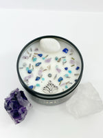 Load image into Gallery viewer, Healing Energy - Day At The Spa - White Tea - Moon Stone - Crystal Candle Spiritual Collection - Crystal Herb Candle - 100% Natural Soy Wax
