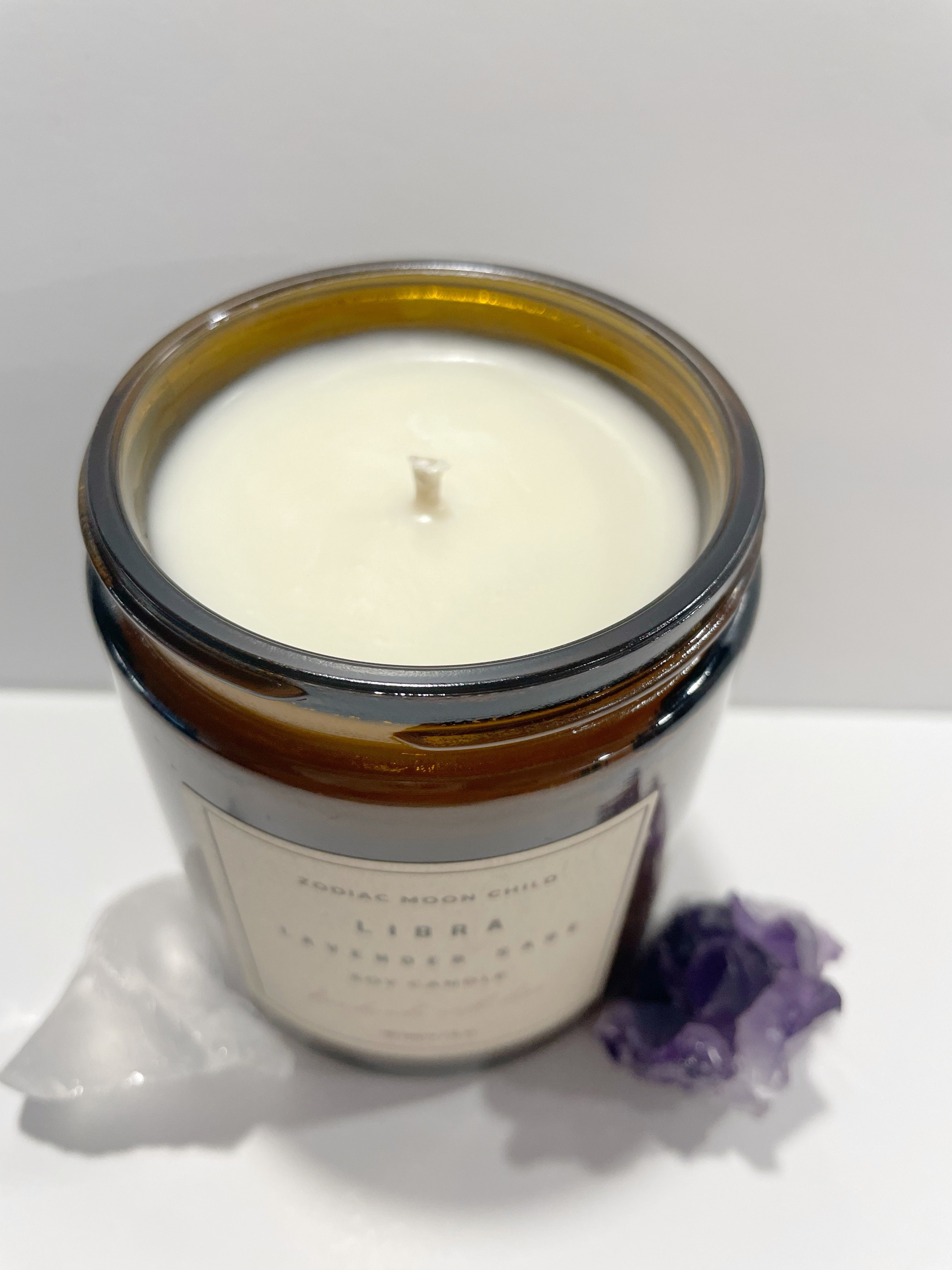 Libra Zodiac Astrology Soy Spiritual Candle for Manifestation and Positivity in Your Sacred Space - 100% Natural Soy Wax, Energy, Horoscope