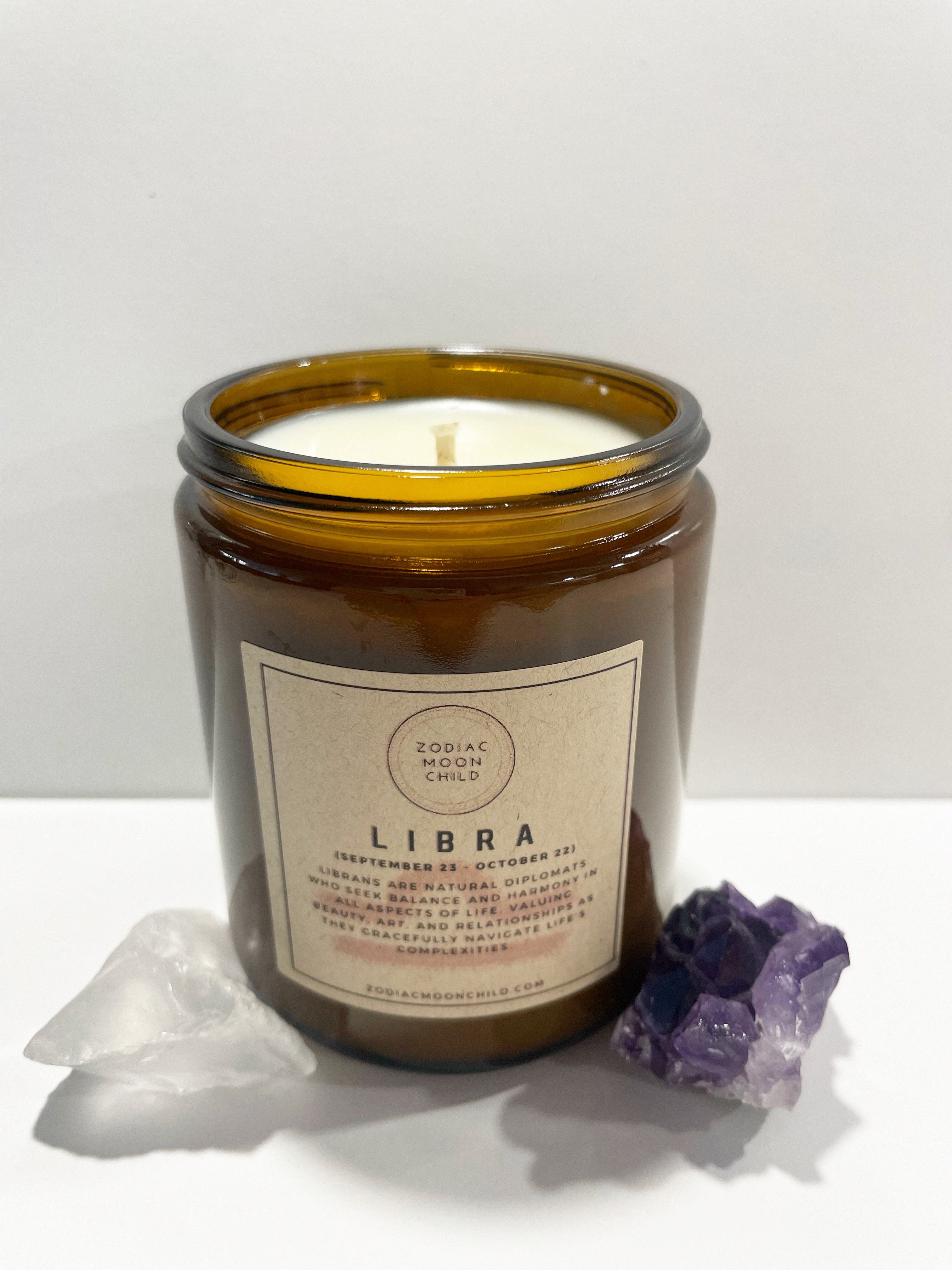 Libra Zodiac Astrology Soy Spiritual Candle for Manifestation and Positivity in Your Sacred Space - 100% Natural Soy Wax, Energy, Horoscope