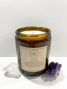 Angel Number 111 - Tranquil Amber Spiritual Soy Candle: Enhance Positivity & Elevate Your Sacred Zen Space with 100% Natural Soy Wax, Energy