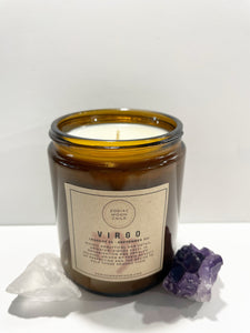 Virgo Zodiac Astrology Soy Spiritual Candle for Manifestation and Positivity in Your Sacred Space - 100% Natural Soy Wax, Energy, Horoscope