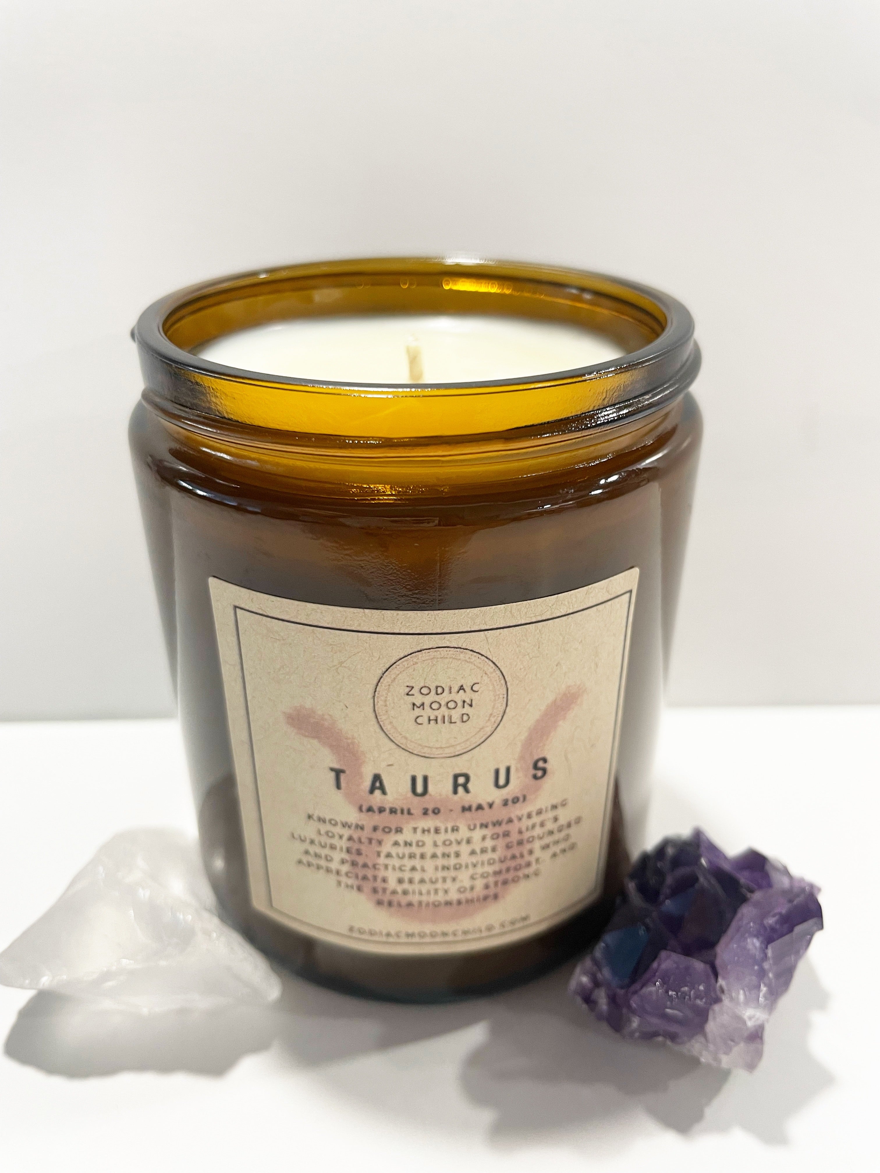 Taurus Zodiac Astrology Soy Spiritual Candle for Manifestation and Positivity in Your Sacred Space - 100% Natural Soy Wax, Energy, Horoscope