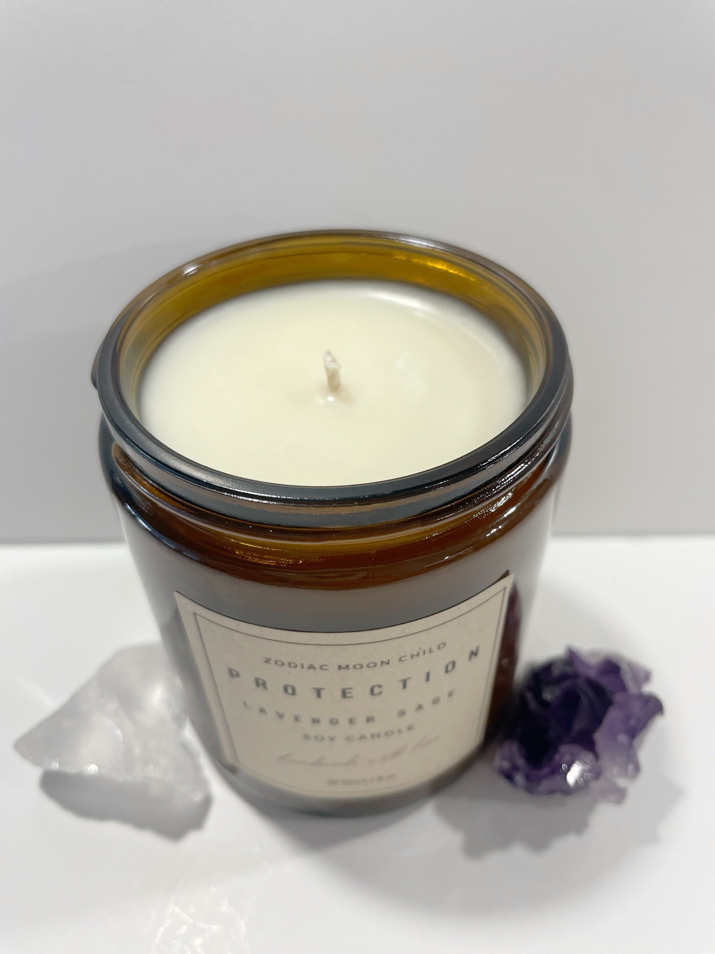 Protect Your Energy with Our Amber Spiritual Soy Candle - Embrace Positivity & Elevate Your Sacred Zen Space - 100% Natural Soy Wax, Energy