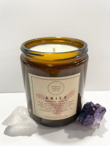 Aries Zodiac Astrology Soy Spiritual Candle for Manifestation and Positivity in Your Sacred Space - 100% Natural Soy Wax, Energy, Horoscope