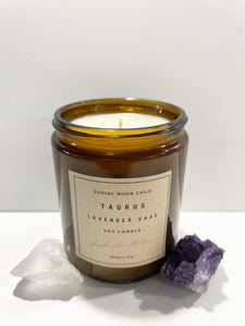 Taurus Zodiac Astrology Soy Spiritual Candle for Manifestation and Positivity in Your Sacred Space - 100% Natural Soy Wax, Energy, Horoscope