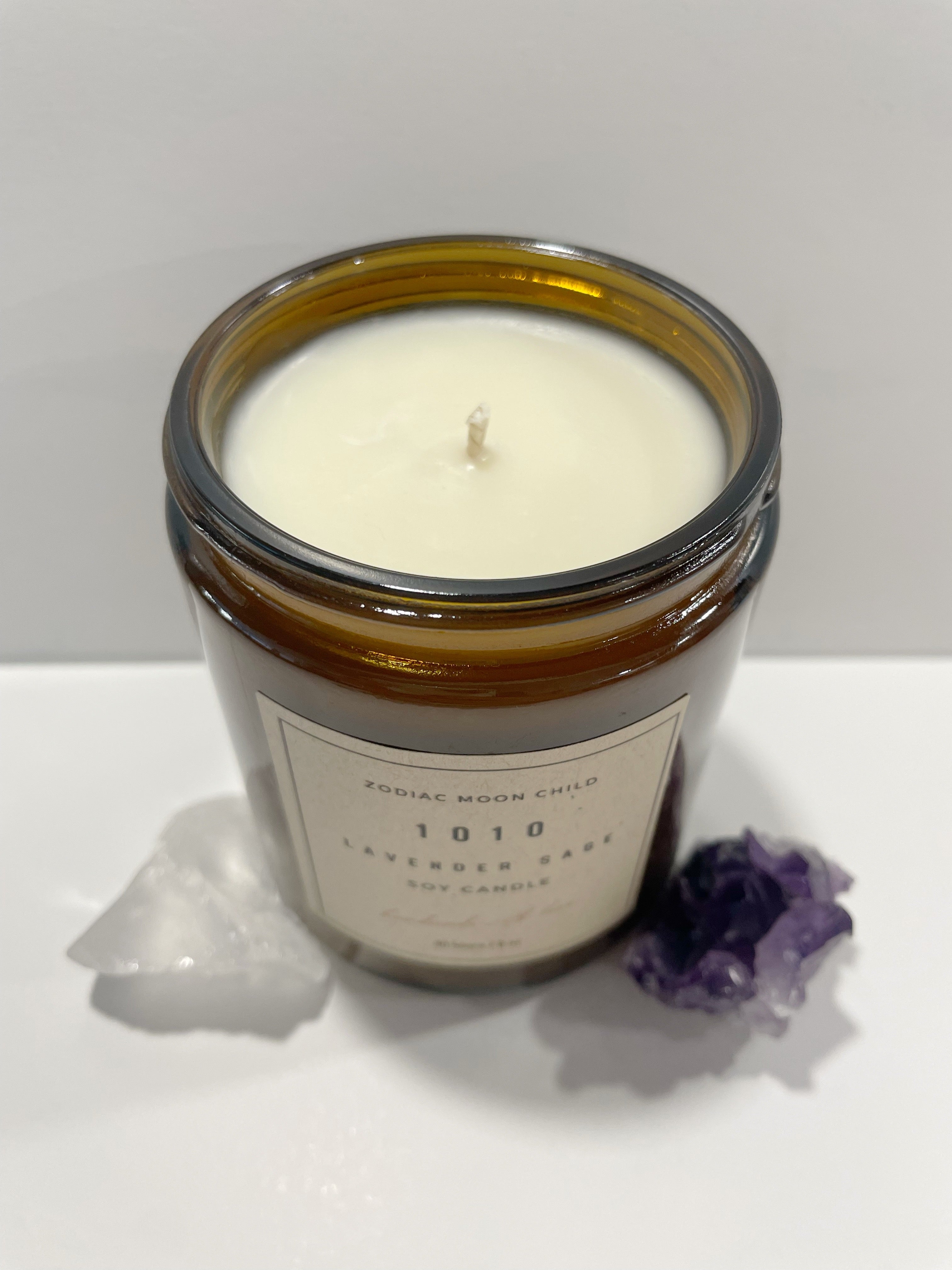 Angel Number 1010 - Tranquil Amber Spiritual Soy Candle: Enhance Positivity & Elevate Your Sacred Zen Space with 100% Natural Soy Wax, Energy