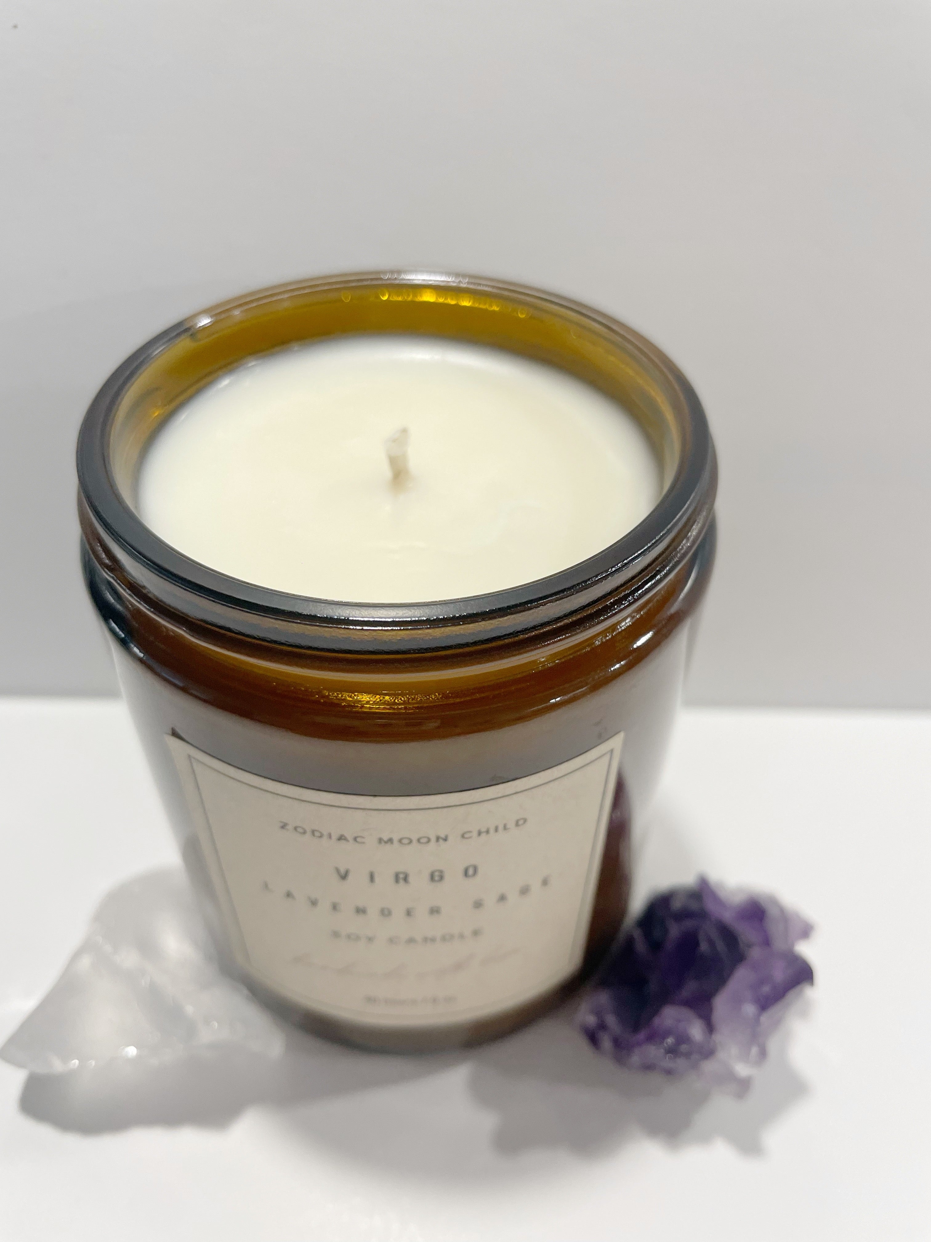 Virgo Zodiac Astrology Soy Spiritual Candle for Manifestation and Positivity in Your Sacred Space - 100% Natural Soy Wax, Energy, Horoscope