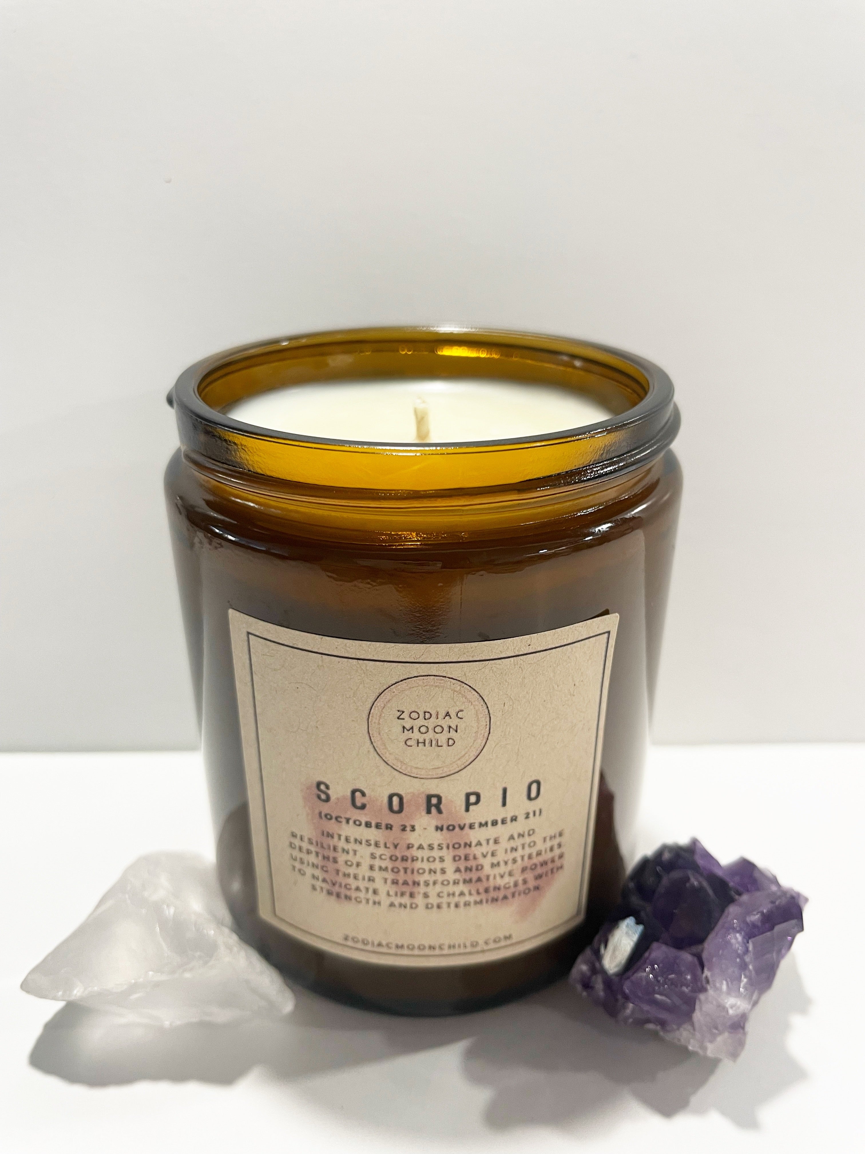 Scorpio Zodiac Astrology Soy Spiritual Candle for Manifestation and Positivity in Your Sacred Space - 100% Natural Soy Wax, Energy, Horoscope