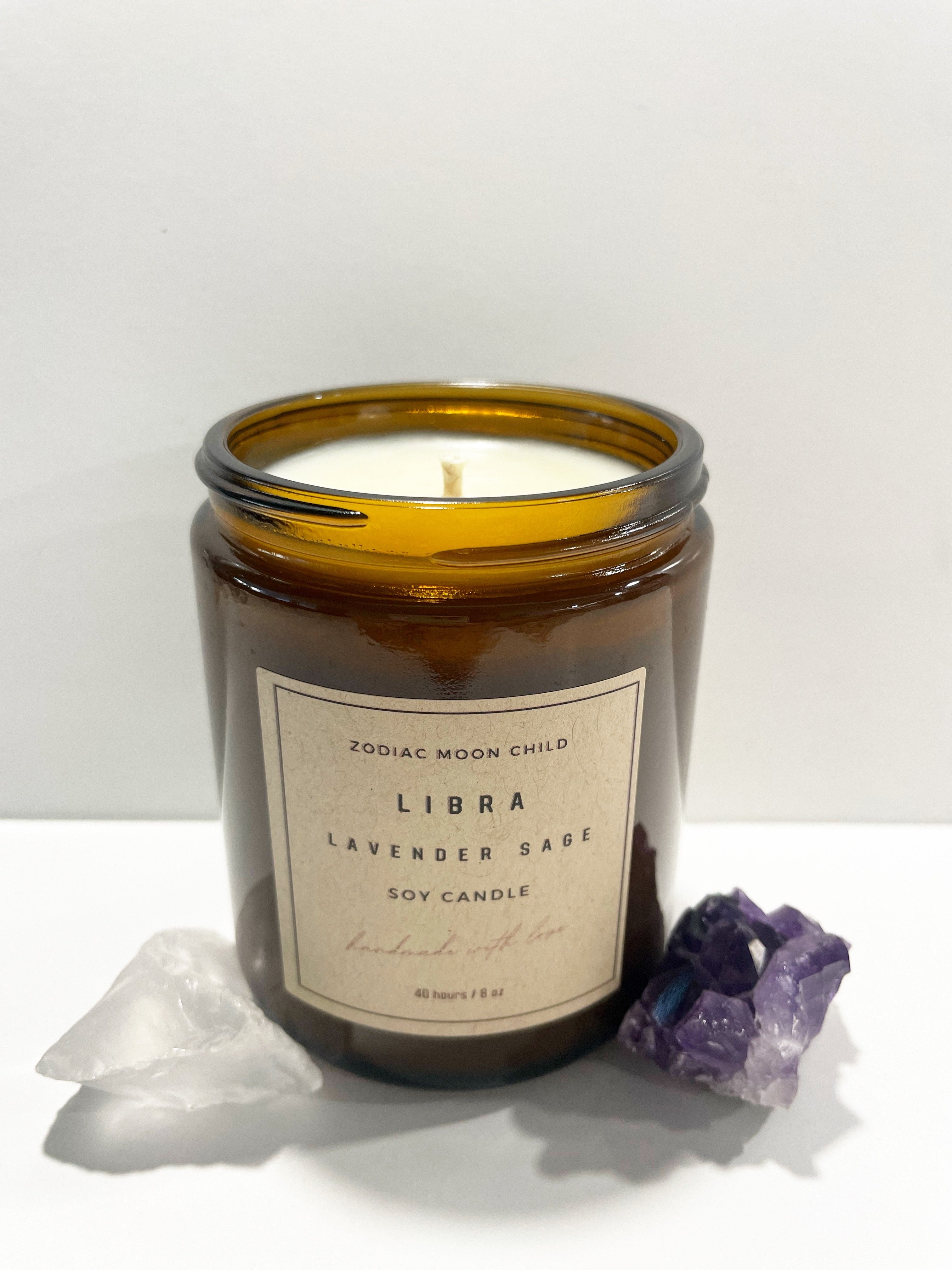 Libra Zodiac Astrology Soy Spiritual Candle for Manifestation and Positivity in Your Sacred Space - 100% Natural Soy Wax, Energy, Horoscope