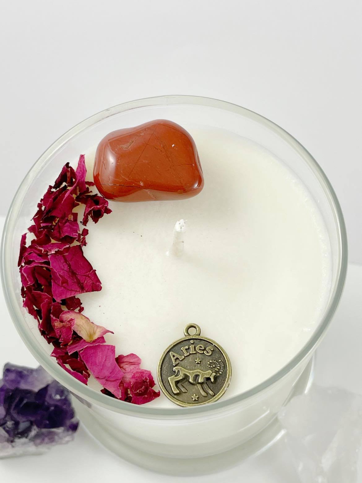 Aries – Lavender Sage Crystal Candle