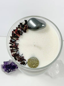 Scorpio – Coconut Vanilla Crystal Candle