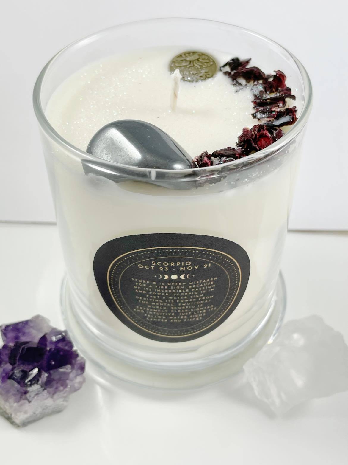 Scorpio – Coconut Vanilla Crystal Candle