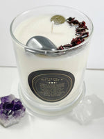 Load image into Gallery viewer, Scorpio – Coconut Vanilla Crystal Candle
