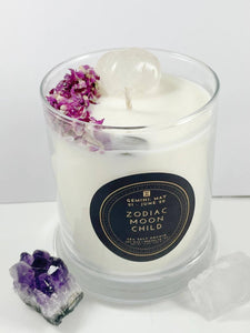 Gemini – Sea Salt Orchid Crystal Candle