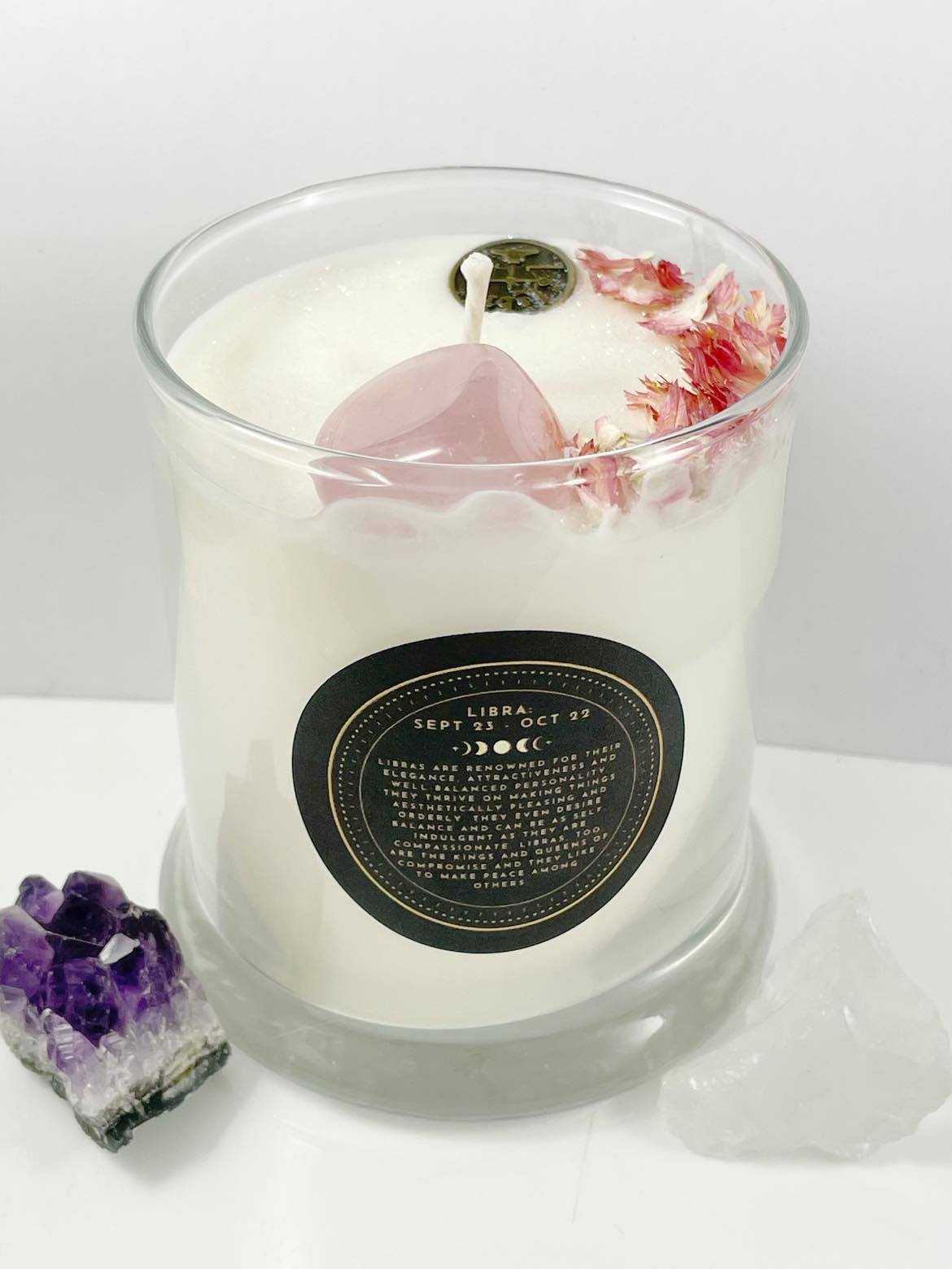 Libra – Sea Salt Orchid Crystal Candle