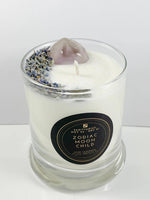 Load image into Gallery viewer, Sagittarius – Lavender Sage Crystal Candle
