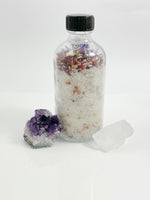 Load image into Gallery viewer, Spiritual Crystal Bath Salt Blend - Energy Cleanse - Essential Oils - Sea Salt - Bath Salts - Zen &amp; Relaxing - Eucalyptus Mint - Herbal Bath
