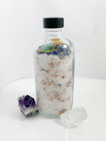 Load image into Gallery viewer, Spiritual Crystal Bath Salts - Essential Oils - Dead Sea Salts Cleanse - Good &amp; Positive Vibes - Energize - Grapefruit, Peppermint, Lavender
