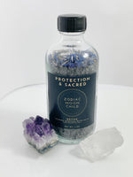 Load image into Gallery viewer, Spiritual Crystal Bath Salt Blend - Energy Cleanse - Essential Oils - Black Lava Sea Salt - Protection &amp; Sacred -Detox - Eucalyptus Lavender
