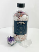 Load image into Gallery viewer, Spiritual Crystal Bath Salt Blend - Energy Cleanse - Essential Oils - Dead Sea Salts - Romance &amp; Self-Care - Love - Geranium Orange - Herbal
