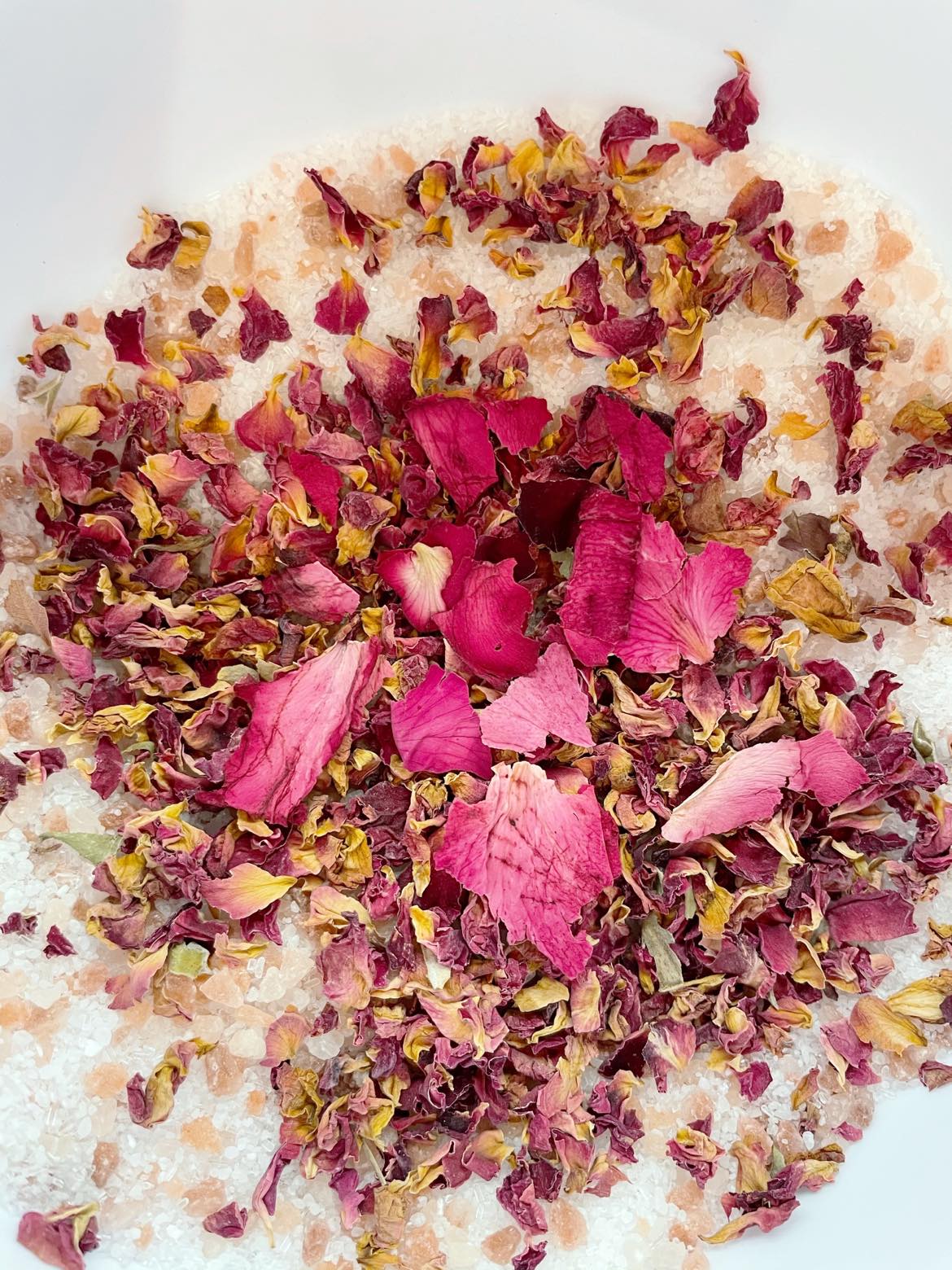 Spiritual Crystal Bath Salt Blend - Energy Cleanse - Essential Oils - Dead Sea Salts - Romance & Self-Care - Love - Geranium Orange - Herbal