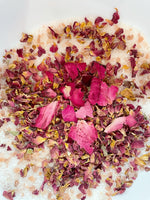 Load image into Gallery viewer, Spiritual Crystal Bath Salt Blend - Energy Cleanse - Essential Oils - Dead Sea Salts - Romance &amp; Self-Care - Love - Geranium Orange - Herbal
